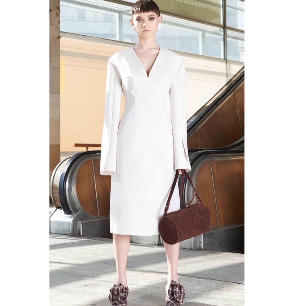BEVZA Long Sleeve Semi-Fitted Dress - Picture 4 of 8